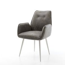 Jedálenská stolička Zoa-Flex sivá vintage kužeľovitá podnož