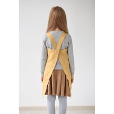 Detská žltá ľanová zástera Linen Tales Pinafore, 72 x 45 cm