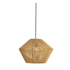 Tmavozelené závesné svietidlo s tienidlom z juty ø 40 cm Fugia – Light & Living