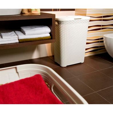 Krémovobiely plastový kôš na bielizeň 40 l Style – Curver
