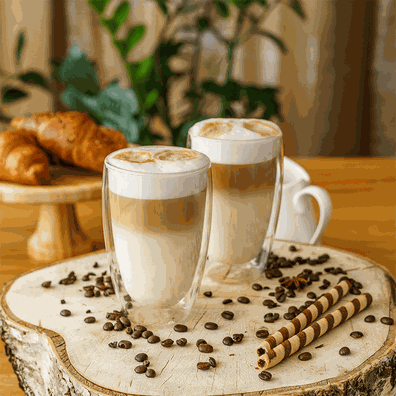 Termo poháre, set 2 ks, na latte, 450 ml, HOTCOOL TYP 2