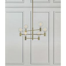 Markslöjd 106418 - Luster na tyči CAPITAL 6xE27/60W/230V mosadz