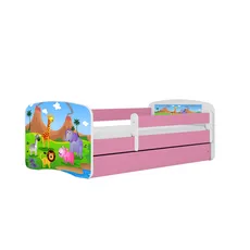 Kocot kids Detská posteľ Babydreams safari ružová, varianta 80x160, se šuplíky, bez matrace