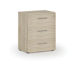 Kancelárska komoda k stolu PRIMO WOOD, 740 x 600 x 420 mm, dub prírodný