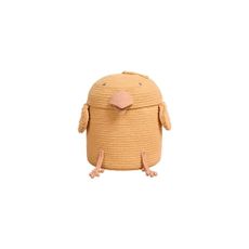 Žltý látkový detský kôš na hračky ø 25x30 cm Charlie the Chicken – Lorena Canals