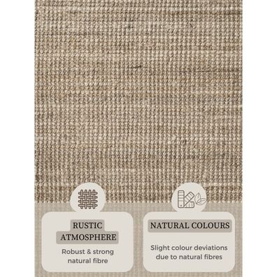 Jutový okrúhly koberec taupe ø 160 cm Bouclé Jaipur – Hanse Home