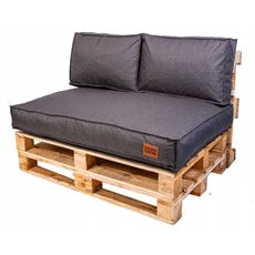Golden Garden Paletové sedenie GG74 - podsedák a vankúš 120cm x 80cm x 15cm penový granulát tmavá 1
