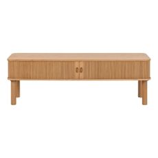 TV stolík v dekore duba v prírodnej farbe 140x45 cm Langley – Actona