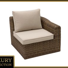 Deokork Ratanové ĽAVÉ ukončenie BORNEO LUXURY (hnedá)