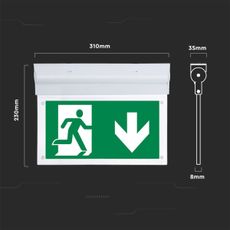 LED Núdzové svietidlo EMERGENCY EXIT LED/2W/230V 6000K