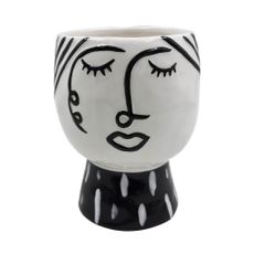Čierno-biela porcelánová váza Mauro Ferretti Pot Face