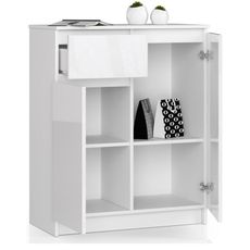 Komoda K80 2D1SZ biela lesk