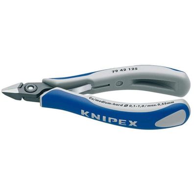 Presné bočné frézy na elektroniku 125 mm Knipex 79 42 125 - leštená hlava, viaczložkové puzdrá