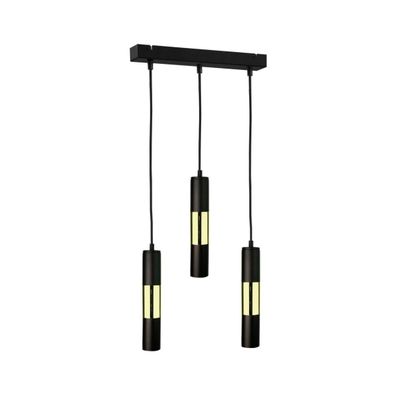 Luster na lanku MAGNUMA 3xGU10/50W/230V čierna/zlatá
