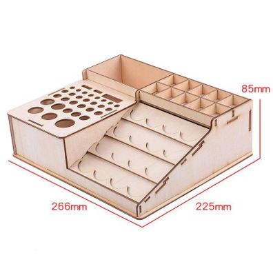 DIY drevený organizér na maliarske a modelárske potreby JY-23