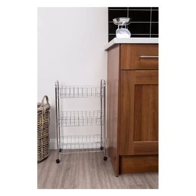Kovový pojazdný regál v striebornej farbe 36x64 cm – Premier Housewares