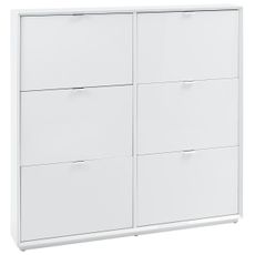 Xora VÝKLOPNÁ SKRINKA NA TOPÁNKY, biela, farba ušľachtilej ocele, 127/122/18 cm
