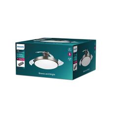 Philips-LED Stropné svietidlo s ventilátorom LED/35W/230V 5500/4000/2700K+DO nikel