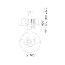 Artemide 1367110A - LED Stmievateľný luster na lanku MERCURY LED/58W/230V 3000K