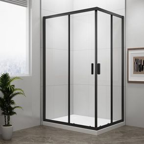 Sprchový kút obdélník 80x90 cm Polysan Easy Black EL5315B