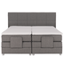 Elektrická polohovacia posteľ, boxspring, sivá, 160x200, MURKO NEW