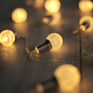 LED svetelná reťaz v tvare žiaroviek DecoKing Bulb, 20 svetielok, 2,4 m