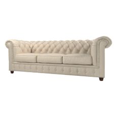 Krémová zamatová pohovka 230 cm Cambridge - Ropez