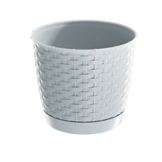 Plastový kvetináč Ratolla Round biela, pr. 16,5 cm