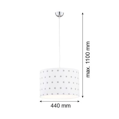 Argon 4133 - Luster na lanku MAGIC 1xE27/15W/230V biela