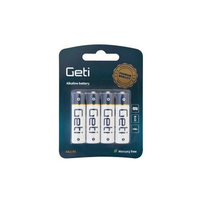 Batéria AA (LR6) alkalická GETI 1,5 V Blister (4 kusy)