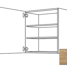 Kuchynská skrinka horní Naturel Sente24 s dvierkami 60x72x35 cm dub sierra 405.W601.L