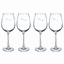 TEMPO-KONDELA SNOWFLAKE VINO, poháre na víno, set 4 ks, s kryštálmi, 450 ml