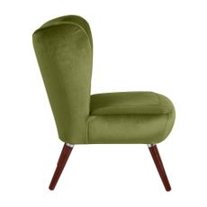 Zelené kreslo Max Winzer Sari Velvet
