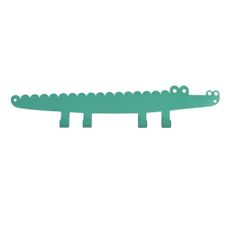 Zelený kovový nástenný detský vešiak Crocodile – Rex London