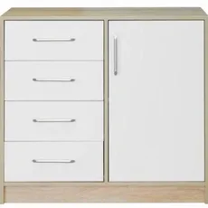 Komoda Smart 90cm, dub sonoma/biela