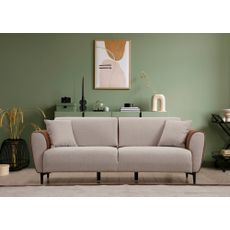 Trojmiestna rozkladacia pohovka Switch 215 x 85 cm, béžovo škoricová