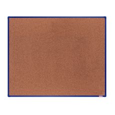 Korková nástenka boardOK v hliníkovom ráme, 1500 x 1200 mm, modrý rám