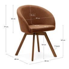 Hnedá jedálenská stolička Marvin – Kave Home