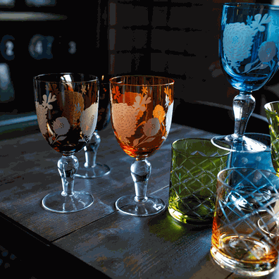 Poháre na vodu, set 6 ks, 390 ml, mix farieb, GAIRA TYP 4