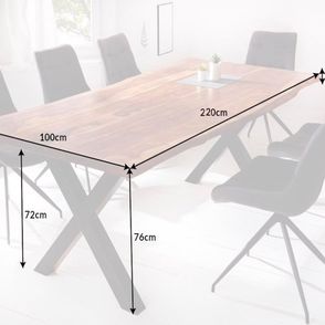 Jedálenský stôl ATLAS Dekorhome 220x100x76 cm