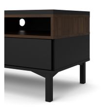 Čierny TV stolík 156x48x48 cm Roomers – Tvilum
