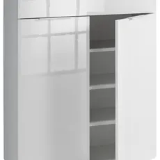 Xora SKRINKA NA TOPÁNKY, antracitová, biela, 90/108/35 cm