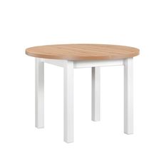 Rozkladací jedálenský stôl Poli 4 100-180x100 - dub artisan/biela