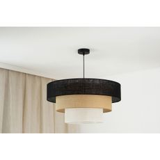 Brilagi - Luster na lanku ASPEN LUNETA 1xE27/15W/230V pr. 60 čierna/béžová/krémová