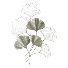 Kovová závesná dekorácia v striebornej farbe Mauro Ferretti Goxy Silver, 62 x 86 cm