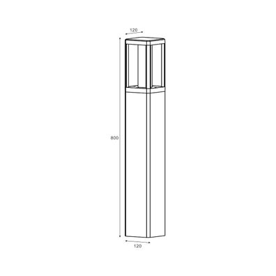 Zuma Line SJ12333 - LED Vonkajšia lampa URBAN LED/12W/230V IP65 čierna