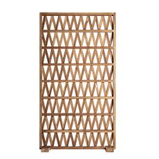 Estila Luxusný masívny drevený paraván Tejara z teakového dreva v rustikálnom štýle s geometrickým vzorom v hnedej farbe 182 cm