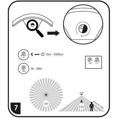 Ecolite Z1107/PIR-CR - LED Vonkajšie svietidlo so senzorom STYL LED/8W/230V IP44