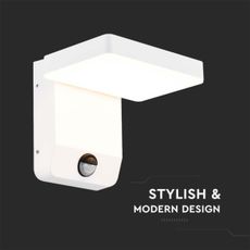 LED Vonkajšie nástenné svietidlo so senzorom LED/17W/230V 3000K biela