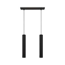 LED Luster na lanku TUBA 2xGU10/4,8W/230V čierna